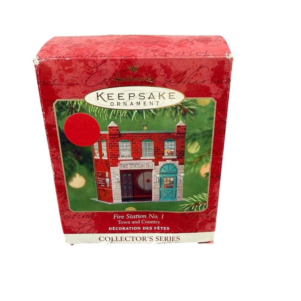 Hallmark Keepsake Fire Station No. 1 Ornament Town & Country Series 2001 Boxed